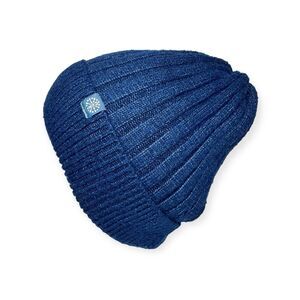 CALIKIDS Unisex Adult Knit Cashmere Feel Winter Torque Beanie Navy Blue